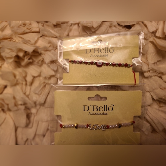 Two brand NWT D'Bello Accessories bracelets - Evil Eye Protection 🧿 Love ❤️ - Picture 2 of 9